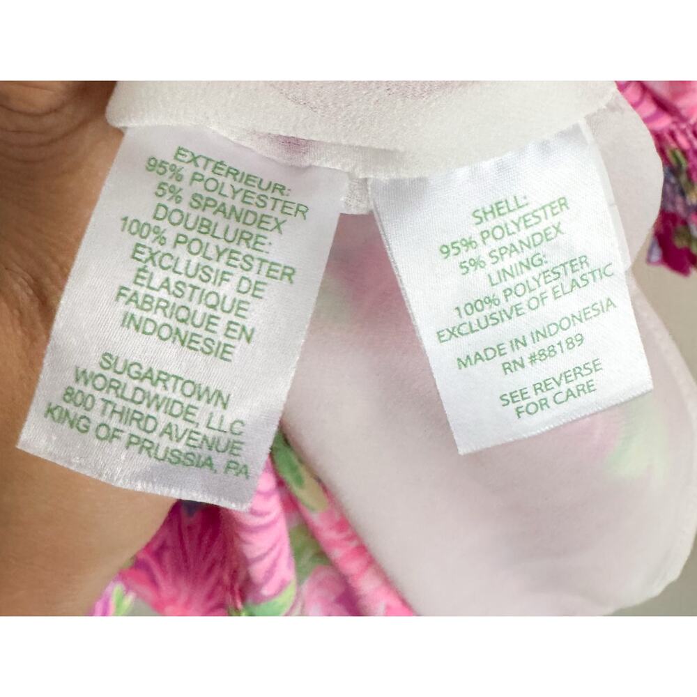 Lilly Pulitzer Pink Cristiana V Neck Stretch Amethyst Moms the Word Dress 14 - Picture 5 of 10
